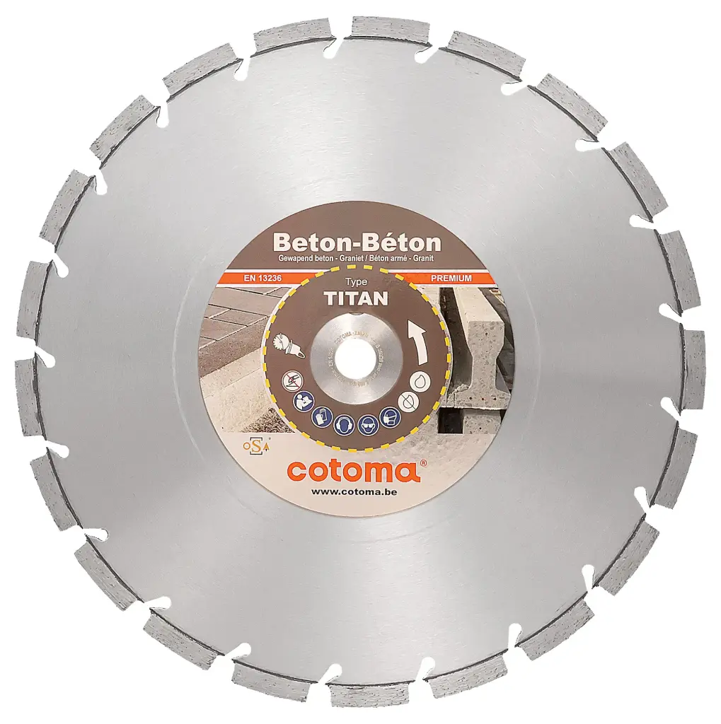 TITAN-350-25,4 Diamantzaag beton, gewapend PREMIUM