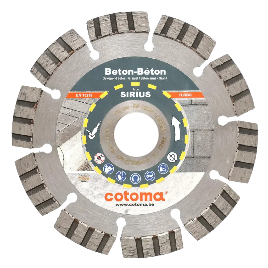 SIRIUS-115-22,23 Diamantzaag gewapend beton en graniet TURBO